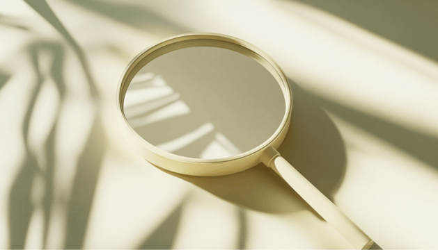 Magnifying glass representing online search